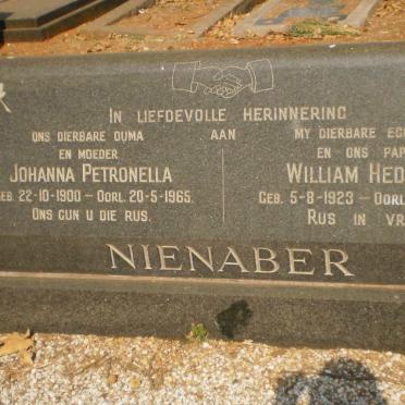 NIENABER William Heddingh 1923-1964 &amp; Johanna Petronella 1900-1965