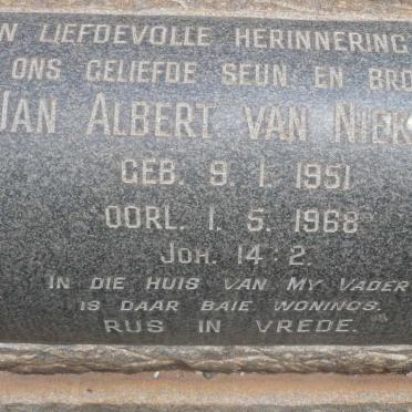 NIEKERK Jan Albert, van 1951-1968