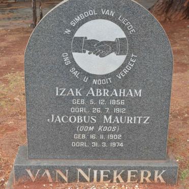 NIEKERK Izak Abraham, van 1856-1912 :: VAN NIEKERK Jacobus Mauritz 1902-1974