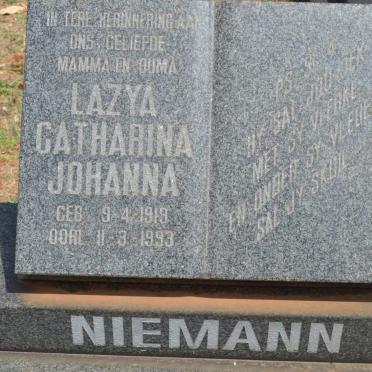 NIEMANN Lazya Catharina Johanna 1919-1993