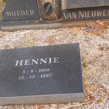 NIEUWENHUIZEN Hennie, van 1950-1997