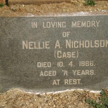 NICHOLSON Nellie A. nee CASE -1966