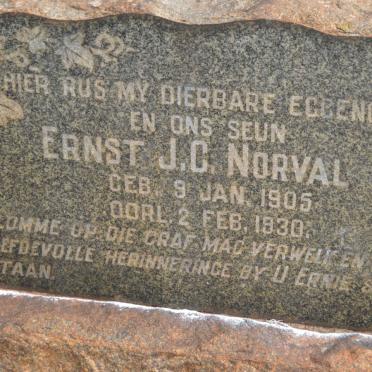 NORVAL Ernst J.C. 1905-1930