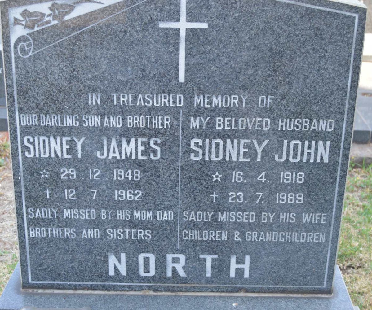 NORTH Sidney John 1918-1989 :: NORTH Sidney James 1948-1962