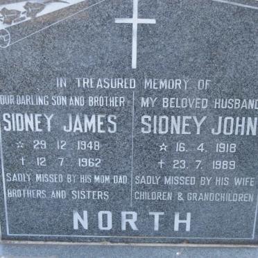 NORTH Sidney John 1918-1989 :: NORTH Sidney James 1948-1962 :: NORTH Joyce Mary 1921-2002