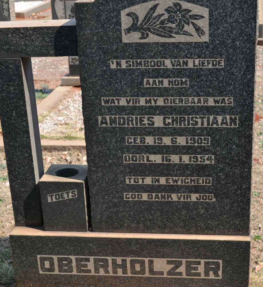 OBERHOLZER Andries Christiaan 1909-1954