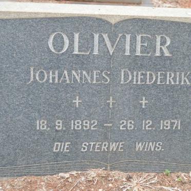 OLIVIER Johannes Diederik 1892-1971