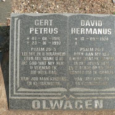 OLWAGEN Gert Petrus 1916-1997 :: OLWAGEN David Hermanus 1924-