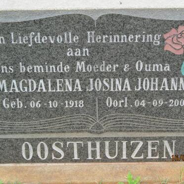 OOSTHUIZEN Magdalena Josina Johanna 1918-2002