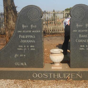 OOSTHUIZEN Barend Cornelius 1895-1981 &amp; Philippina Johanna 1891-1985