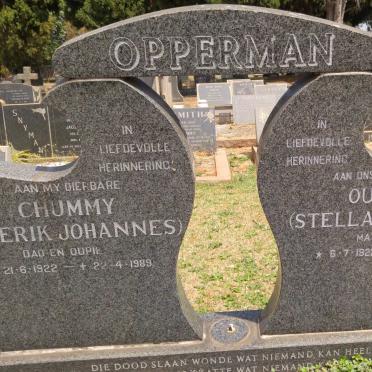 OPPERMAN Diederik Johannes 1922-1989 &amp; Stella Sussan 1922-2008