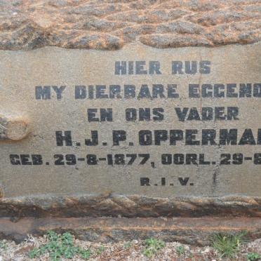 OPPERMAN H.J.P. 1877-1944