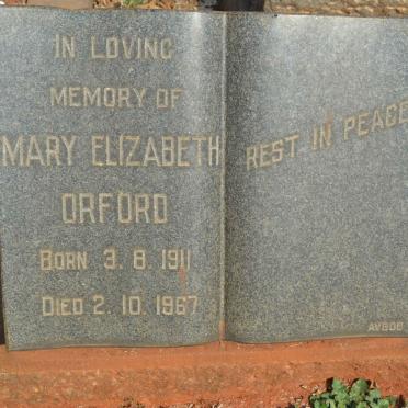 ORFORD Mary Elizabeth 1911-1967