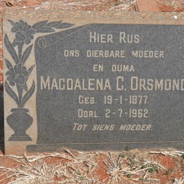 ORSMOND Magdalena C. 1877-1962