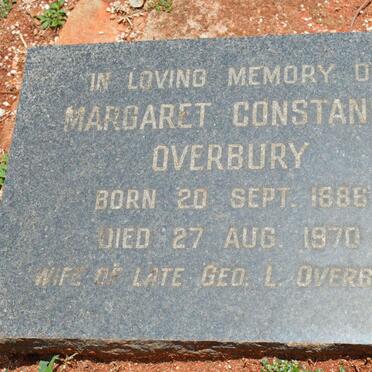 OVERBURY Margaret Constance 1886-1970