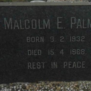 PALMER Malcolm E. 1932-1968