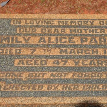 PARKER Emily Alice -1906