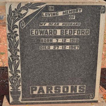 PARSONS Edward Bedford 1910-1967