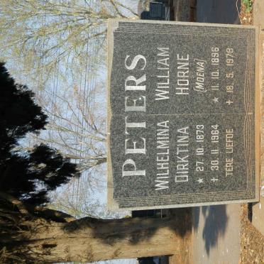 PETERS Wilhelmina Dirktina 1873-1964 :: PETERS William Horne 1896-1978