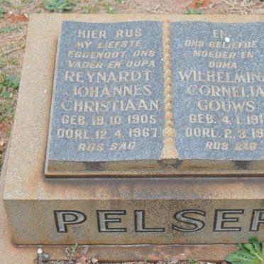 PELSER Reynardt Johannes Christiaan 1905-1967 &amp; Wilhelmina Cornelia GOUWS 1910-1970