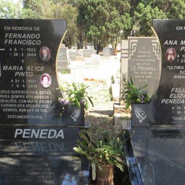 PENEDA Fernando Francisco 1922-2004 &amp; Maria Alice Pinto 1927-2010