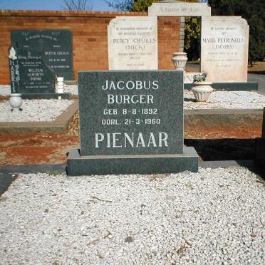 PIENAAR Jacobus Burger 1892-1960
