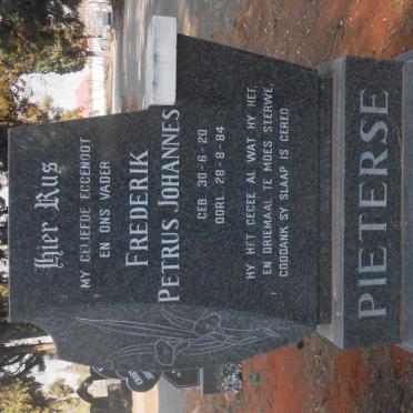 PIETERSE Frederik Petrus Johannes 1920-1984