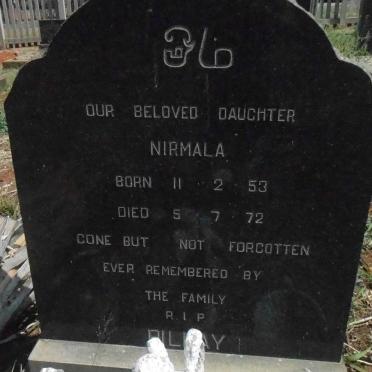PILLAY Nirmala 1953-1972