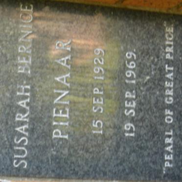 PIENAAR Susarah Bernice 1929-1969