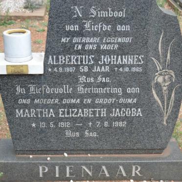 PIENAAR Albertus Johannes 1907-1965 & Martha Elizabeth Jacoba 1912-1982 :: PIENAAR Marelene 1945-1991