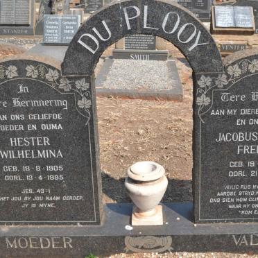 PLOOY Jacobus Hendrik Frederik, du 1902-1966 &amp; Hester Wilhelmina 1905-1995