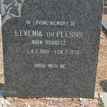 PLESSIS Levenia, du nee SCHOLTZ 1905-1975