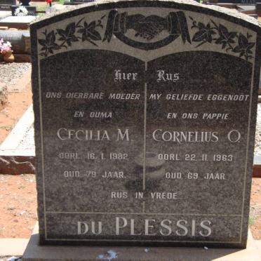 PLESSIS Cornelius O., du -1963 &amp; Cecilia M. -1982