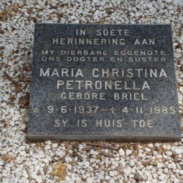 PLESSIS C.J.H., du 1922-1998 &amp; Alida H.J. COETZEE 1924-1963 :: PLESSIS Maria Christina Petronella, du nee BRIEL 1937-1985