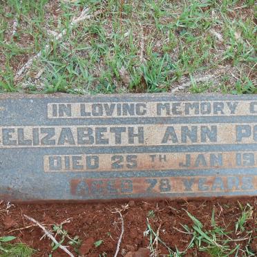 POTTS Elizabeth Ann -1931