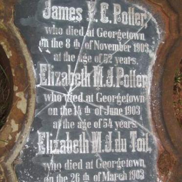 POTTER James V.C. -1903 &amp; Elizabeth M.J. -1903 :: DU TOIT Elizabeth M.J. -1903