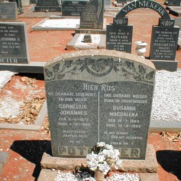 POTGIETER Cornelius Johannes 1872-1952 &amp; Susanna Magdalena 1884-1969