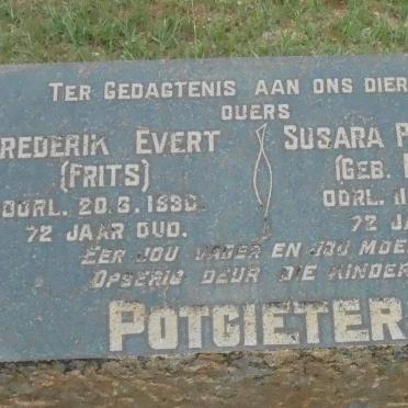 POTGIETER Frederik Evert -1930 &amp; Susara Philippina MULLER -1939