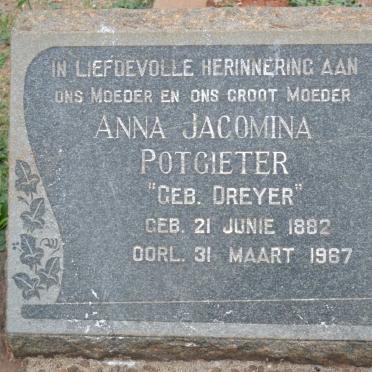POTGIETER Anna Jacomina nee DREYER 1882-1967