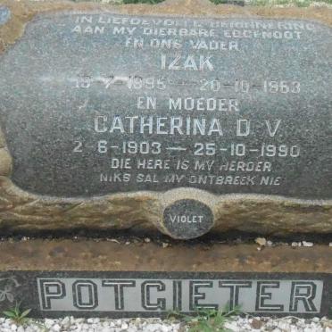 POTGIETER Izak 1895-1963 & Catherina D.V. 1903-1990