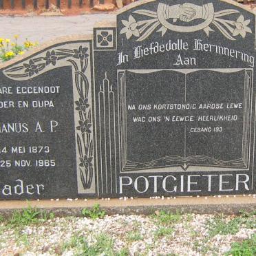 POTGIETER Stephanus A.P. 1873-1965 &amp; Maria A.S. 1880-1970