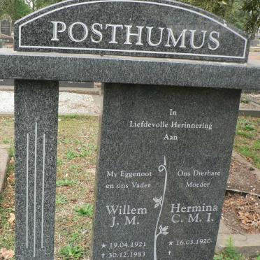 POSTHUMUS Willem J.M. 1921-1983 &amp; Hermina C.M.I. 1920-