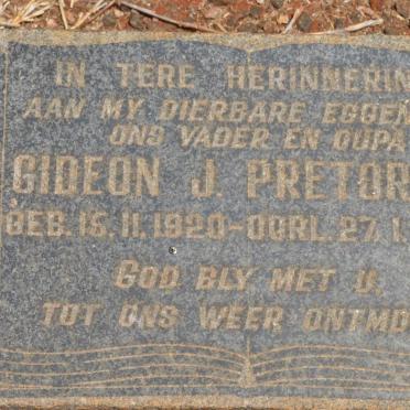 PRETORIUS Gideon J. 1920-1970