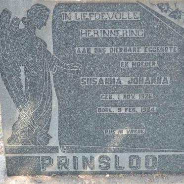 PRINSLOO Susanna Johanna 1926-1954