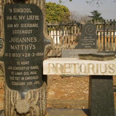 PRETORIUS Johannes Matthÿs 1933-1964