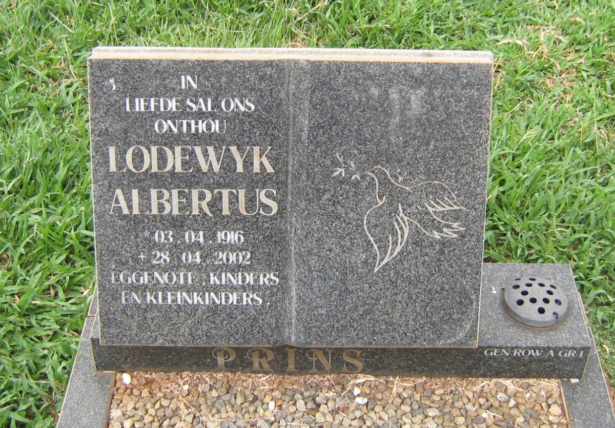 PRINS Lodewyk Albertus 1916-2002