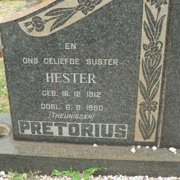 PRETORIUS Alfie 1920-1971 &amp; Hester THEUNISSEN 1912-1980