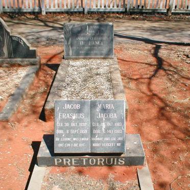 PRETORIUS Jacob Erasmus 1892-1959 &amp; Maria Jacoba 1903-1983