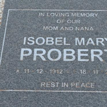 PROBERT Isobel Mary 1912-2002
