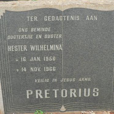 PRETORIUS Hester Wilhelmina 1956-1966